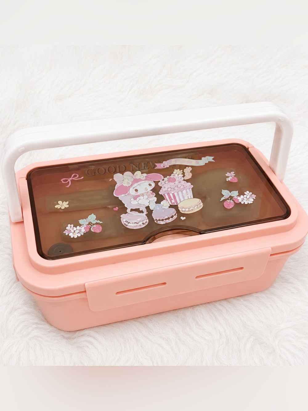 My Melody Pink Lunch Bag & Bento Box Set NWOT - Picture 2 of 2